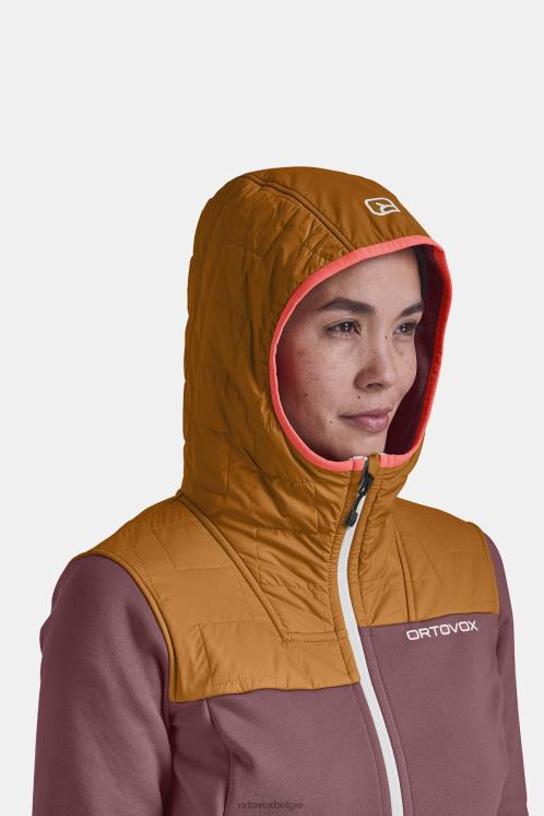 vrouwen benzine blauw fleece en capuchon ORTOVOX kleding LX0XF1015