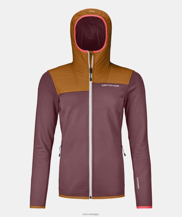 vrouwen berg roos fleece en capuchon ORTOVOX kleding LX0XF1014