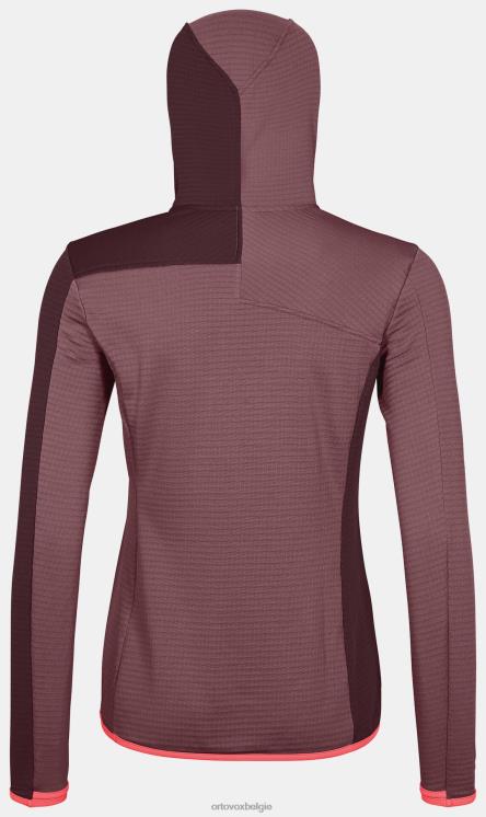 vrouwen berg roos fleece lichtrooster met capuchon jkt ORTOVOX kleding LX0XF1159