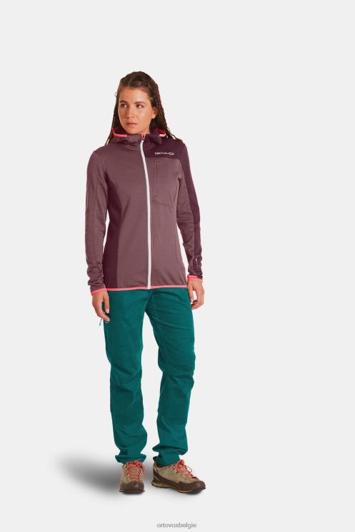 vrouwen berg roos fleece lichtrooster met capuchon jkt ORTOVOX kleding LX0XF1159