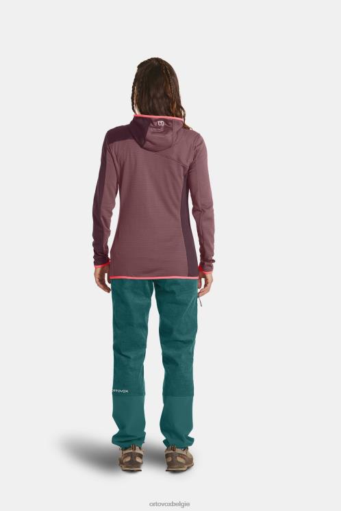 vrouwen berg roos fleece lichtrooster met capuchon jkt ORTOVOX kleding LX0XF1159