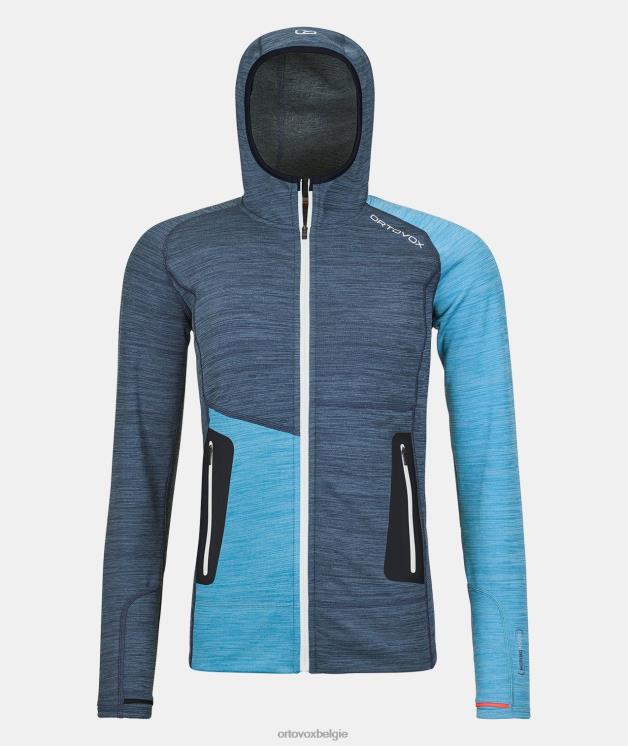 vrouwen diepe oceaanmix fleece lichte capuchon ORTOVOX kleding LX0XF1298