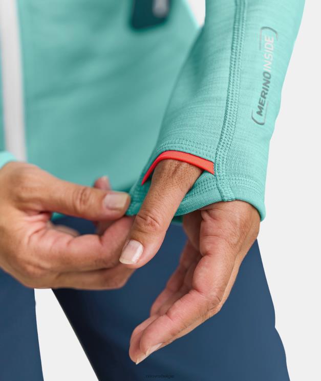 vrouwen diepe oceaanmix lichte fleecejas ORTOVOX kleding LX0XF1280