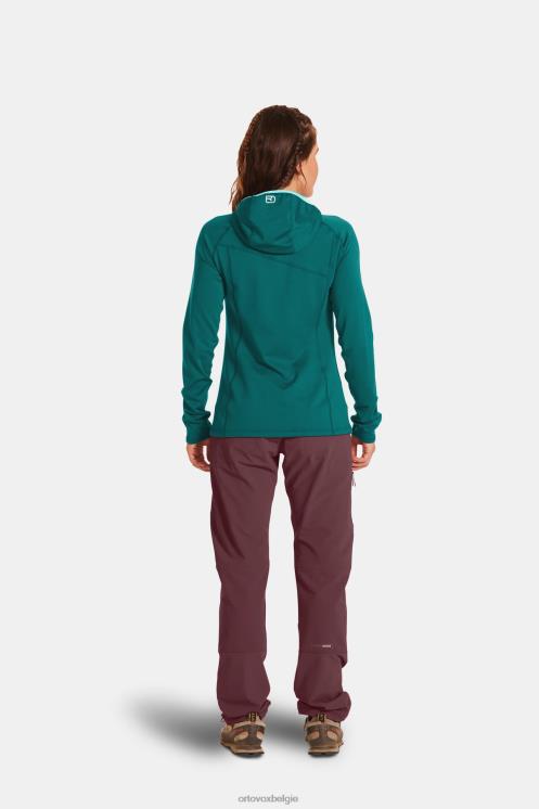vrouwen erfgoedblauwe mix fleece lichte capuchon ORTOVOX kleding LX0XF1299