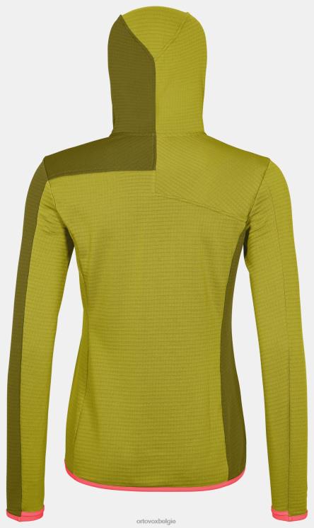 vrouwen vuil madeliefje fleece lichtrooster met capuchon jkt ORTOVOX kleding LX0XF1161