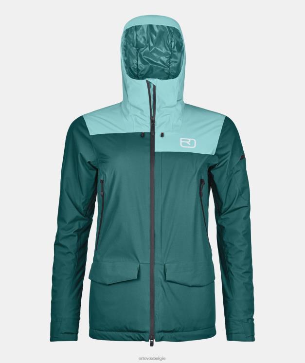 vrouwen Pacifisch groen 2l Zwitserse wollen sedrun jas ORTOVOX kleding LX0XF1237
