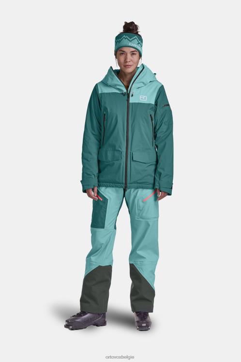 vrouwen Pacifisch groen 2l Zwitserse wollen sedrun jas ORTOVOX kleding LX0XF1237