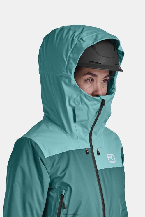 vrouwen Pacifisch groen 2l Zwitserse wollen sedrun jas ORTOVOX kleding LX0XF1237