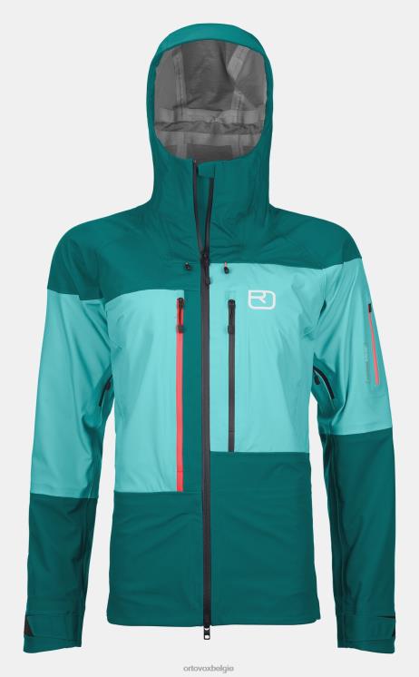 vrouwen Pacifisch groen Guardianshell-jack van 3l ORTOVOX kleding LX0XF727