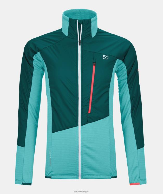 vrouwen Pacifisch groen Westalpen hybride Zwitserse wollen jas ORTOVOX kleding LX0XF1048