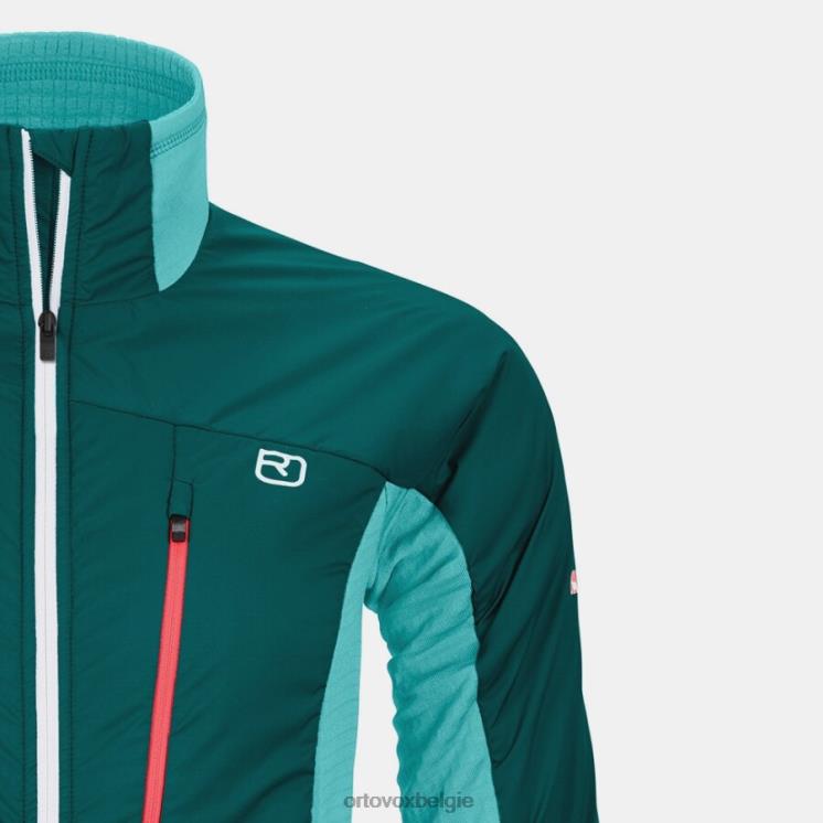 vrouwen Pacifisch groen Westalpen hybride Zwitserse wollen jas ORTOVOX kleding LX0XF1048
