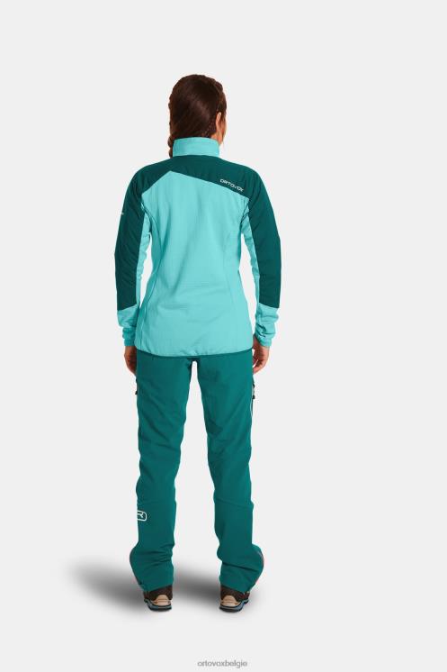 vrouwen Pacifisch groen Westalpen hybride Zwitserse wollen jas ORTOVOX kleding LX0XF1048