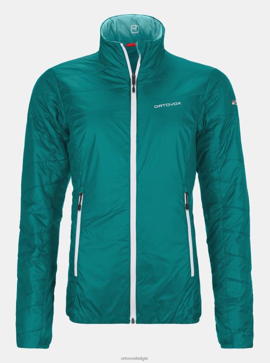 vrouwen Pacifisch groen Zwitsers wollen piz bial jasje ORTOVOX kleding LX0XF1257