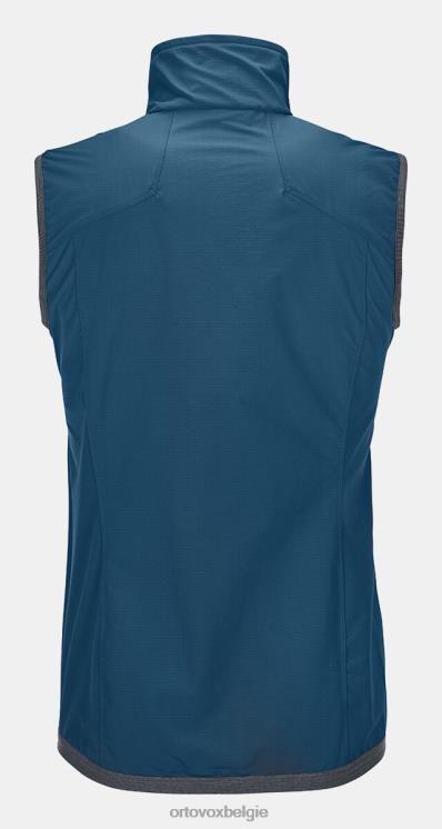 vrouwen benzine blauw berrino-vest ORTOVOX kleding LX0XF914