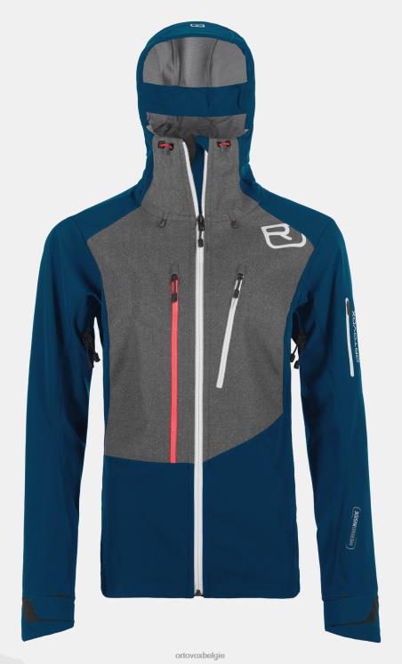 vrouwen benzine blauw pordoi jas ORTOVOX kleding LX0XF1262
