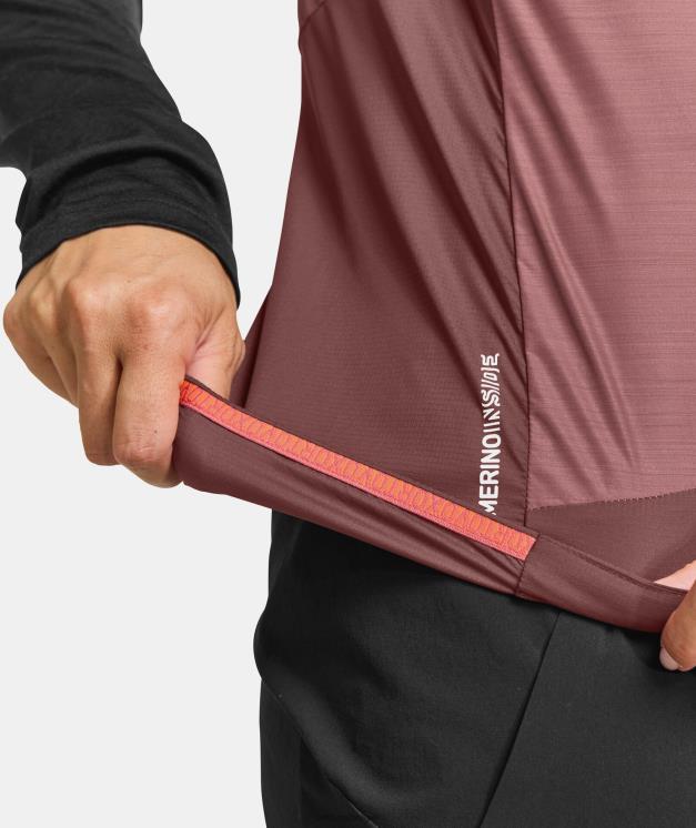 vrouwen benzine blauw windjack vest ORTOVOX kleding LX0XF1214