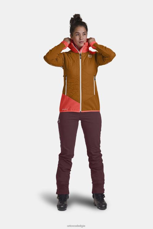 vrouwen berg blauw Swisswool col becchei hybride jas ORTOVOX kleding LX0XF1056