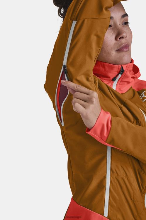 vrouwen berg blauw Swisswool col becchei hybride jas ORTOVOX kleding LX0XF1056