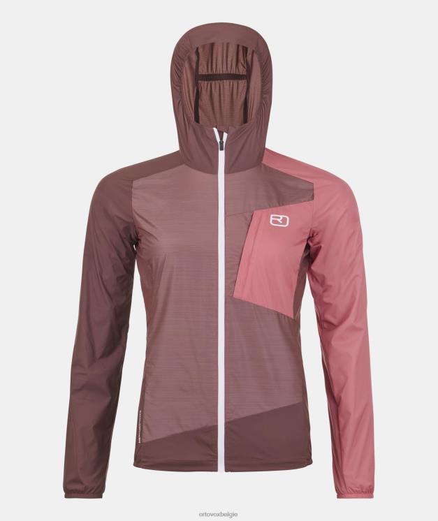 vrouwen berg roos windjack ORTOVOX kleding LX0XF1240