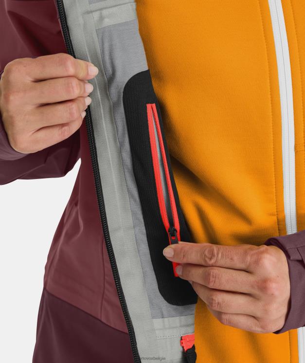 vrouwen donkere wijn Guardianshell-jack van 3l ORTOVOX kleding LX0XF729