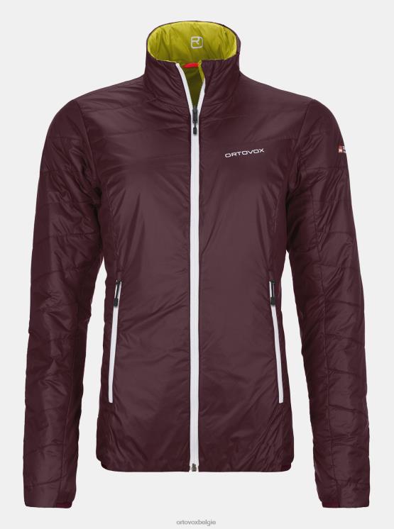 vrouwen donkere wijn Zwitsers wollen piz bial jasje ORTOVOX kleding LX0XF1255
