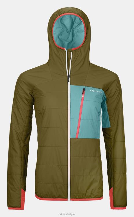 vrouwen groen mos Zwitsers wollen piz duan jasje ORTOVOX kleding LX0XF1094