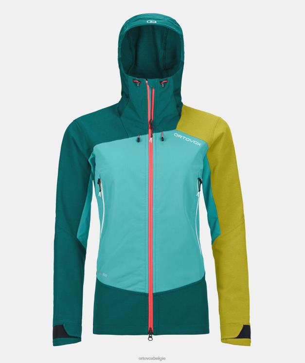 vrouwen ijs waterval westalpen softshelljas ORTOVOX kleding LX0XF1046