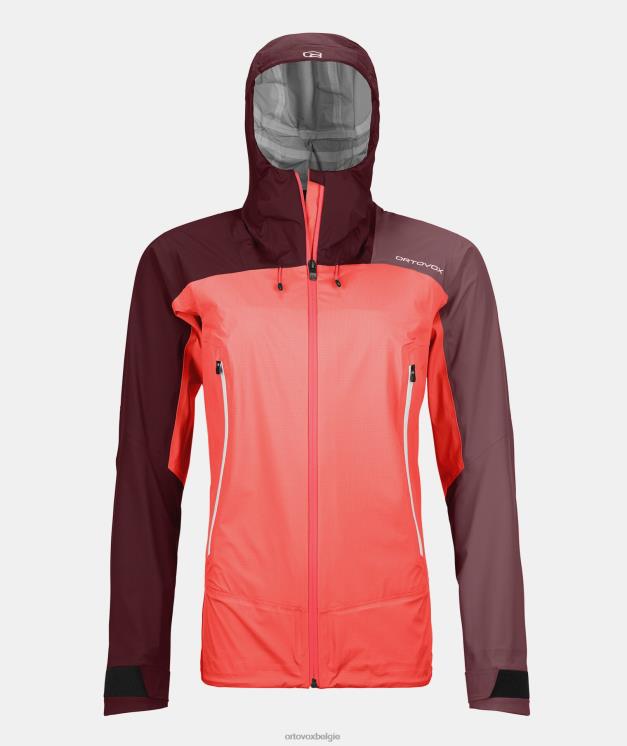 vrouwen koraal westalpen 3l lichte jas ORTOVOX kleding LX0XF1219