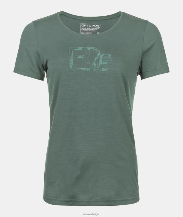 vrouwen arctisch grijs 120 coole tec leaf-logo-ts ORTOVOX kleding LX0XF1190