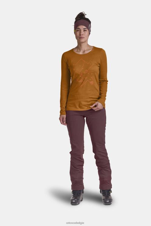 vrouwen berg roos 185 merino tangram ls ORTOVOX kleding LX0XF1053