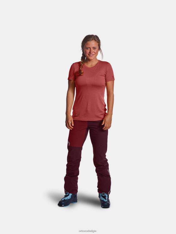 vrouwen donkere wijn 185 merino logospray ts ORTOVOX kleding LX0XF1227