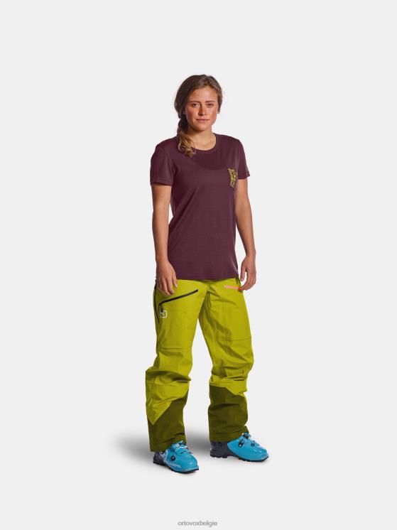 vrouwen donkere wijn 185 merino weg naar poeder ts ORTOVOX kleding LX0XF1252