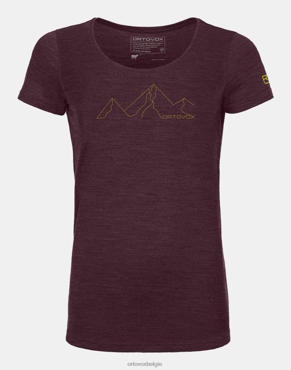 vrouwen donkere wijnmix 150 coole berggezicht-ts ORTOVOX kleding LX0XF1075
