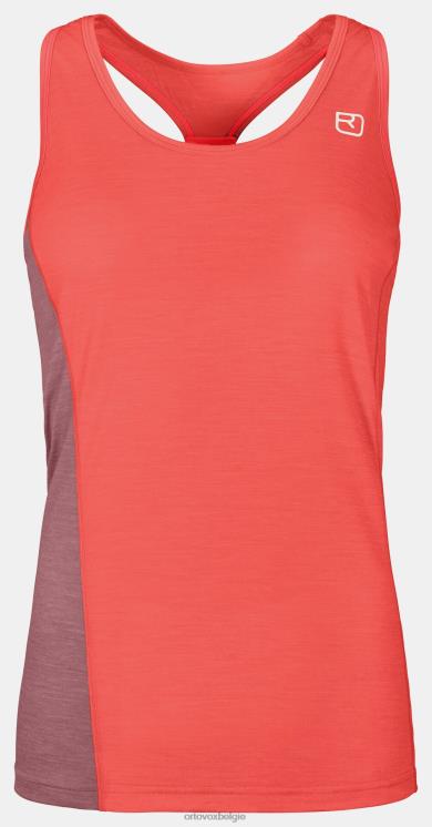 vrouwen koraal mengsel 120 cool tec snel opwaartse top ORTOVOX kleding LX0XF1119